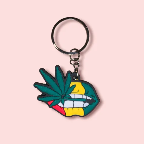 Vista 5 de Juego de 3 llaveros de marihuana, Multicolor, S