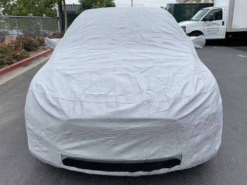 Vista 4 de CarsCover Funda de automóvil Tesla Model X SUV de ajuste personalizado, resistente a la intemperie, ultrashield