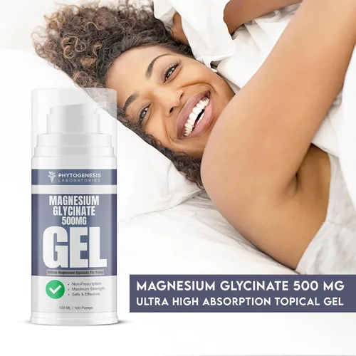 Vista 8 de Gel tópico de glicinato de magnesio – 500 mg por bomba – Fórmula transdérmica de alta absorción – Alivia los músculos – Apoya la relajación
