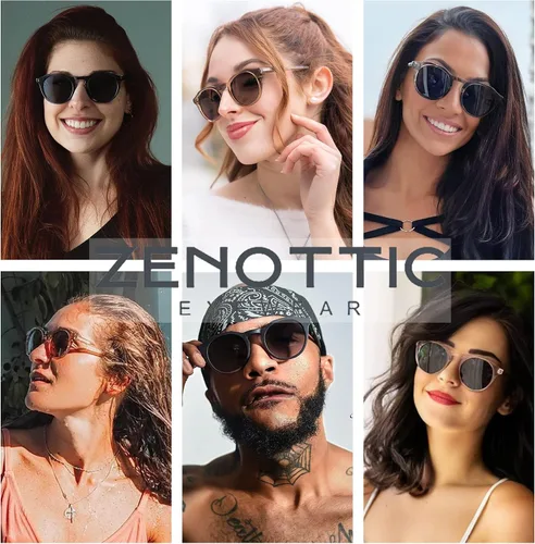 Vista 3 de ZENOTTIC Gafas de sol polarizadas redondas vintage para hombres y mujeres con protección UV400