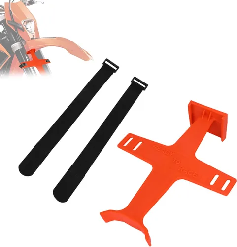 Vista 10 de Protector universal de horquilla de motocicleta, abrazadera de soporte de horquilla de 11.2 pulgadas, protector guardián de suspensión con 2 correas