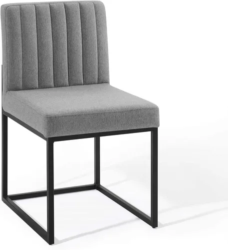 Vista 11 de Modway EEI-3806-GLD-DUS Carriage Channel - Silla de comedor de terciopelo con base copetuda, color rosa polvoriento dorado