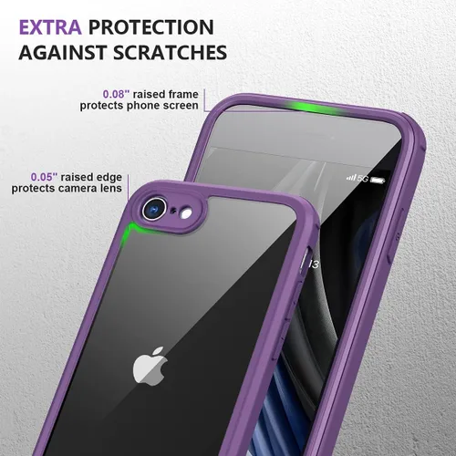 Vista 202 de Miracase Serie de vidrio para iPhone 11 de 6.1 pulgadas, funda protectora de cuerpo completo resistente mejorada con protector de pantalla de vidrio