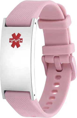 Vista 19 de LinnaLove Pulsera de alerta médica personalizada para hombres y mujeres, pulseras deportivas de acero inoxidable para identificación médica