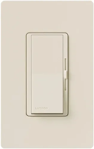 Vista 6 de Lutron DVWFSQ-FH-AL Diva - Control de ventilador de 3 velocidades de 3 vías y 1.5 amperios, 1.5 amperios, almendra