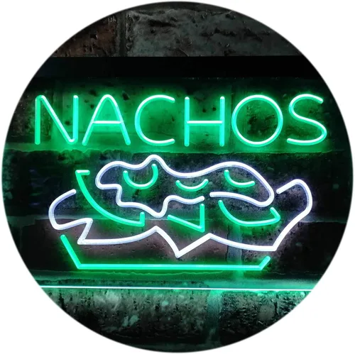 Vista 17 de ADVPRO Nachos Café - Letrero de neón LED de doble color, azul y rojo, 16 x 12 pulgadas, st6s43-i0314-Br