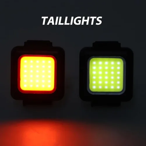 Vista 3 de VANZACK Bicycle Light Set Compact Off-Road Bike Front Headlight Rear Tail Light USB Rechargeable Waterproof for Outdoor Cycling