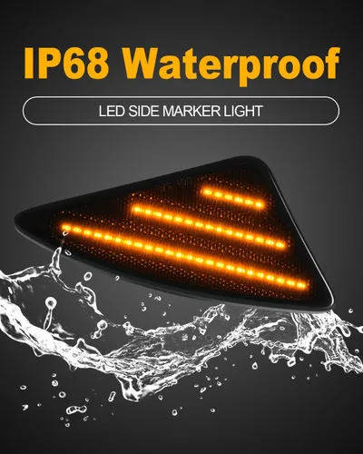 Vista 6 de Luces LED de posición laterales compatibles con Kenworth T660 T170 T270 T370 semirremolques 2008-2021, luces direccionales ahumadas, Plug & Play
