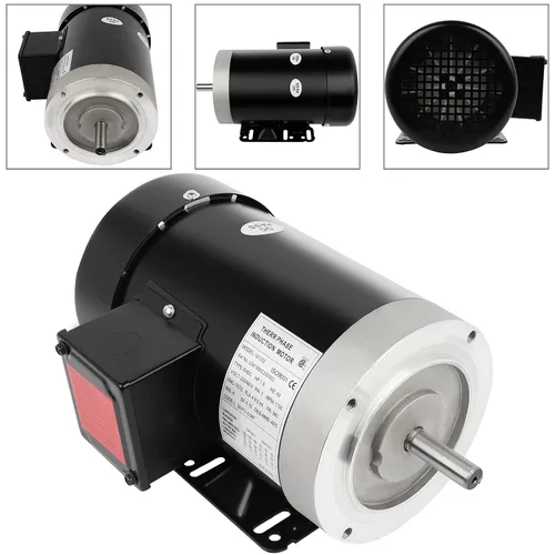 Vista 4 de Motor eléctrico 1.5HP 1750 RPM Motor trifásico de uso general 5/8 "Diámetro del eje 4 Polo 56C TEFC 60HZ 230/460V