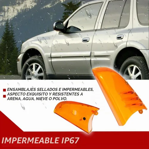 Vista 3 de Para Buick Rainier 2004-2007, Chevrolet Trailblazer GMC Envoy 2002-2009 y Oldsmobile Bravada 2002-2004 Lente ámbar Espejo lateral Luces Vivienda