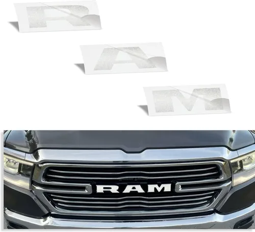 Vista 17 de Reflective Concepts -Calcomanía superpuesta de emblema de rejilla RAM, estilo de bandera americana