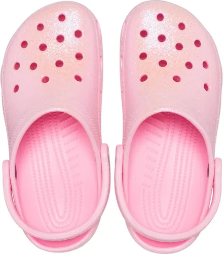 Vista 4 de Crocs Zuecos clásicos con purpurina unisex para adultos, Flamenco, 14, mujer/12, hombre