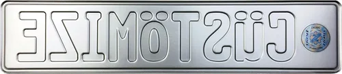 Vista 7 de Placa de matrícula personalizada de Gran Bretaña (placa + marco)