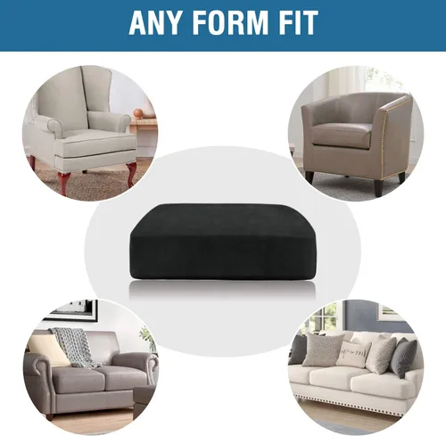 Vista 7 de H.VERSAILTEX Funda de cojín elástica de terciopelo para sofá, funda de cojín de felpa para cojines de silla, protector de muebles, cojín de asiento