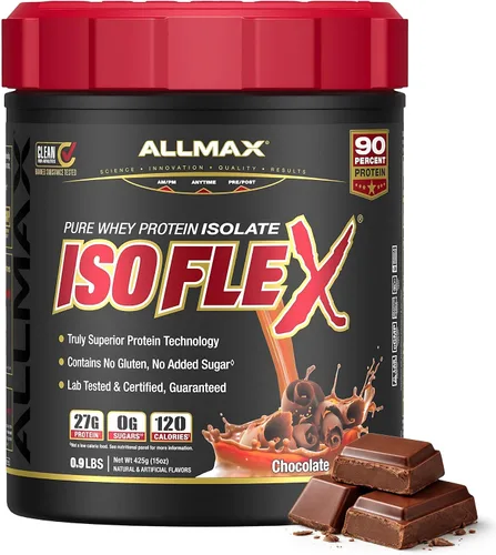 Vista 29 de ALLMAX Nutrition - ISOFLEX Polvo de Proteína de Suero, Proteína de Suero Aislada, 27g de Proteína, Pastel de Cumpleaños, 2 lb