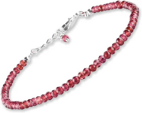 Vista 7 de Yanara Stone Bracelets For Women Beads Dainty Gemstones Jewelry for Women Birthstone, Chakra Energy Healing Crystals, Silver Plated Chain 8 inch