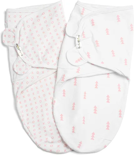 Vista 8 de BaeBae Goods Juego de 4 mantas para envolver al bebé, para niños y niñas, hechas de algodón suave (3-6 meses)