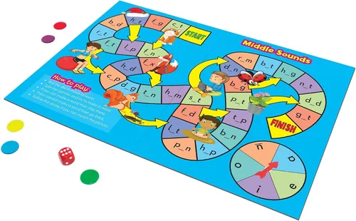 Vista 6 de Junior Learning Phonics - Juego de juegos de mesa, 6 contadores, edades de 4 a 5 años, habilidades lingüísticas, pre K-K, mediano