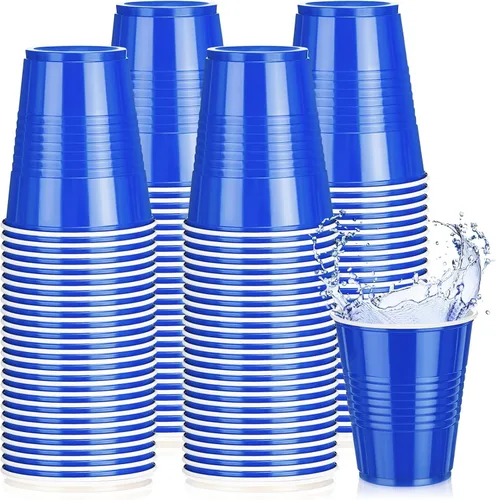 Vista 7 de Pickmesh Paquete de 50 Vasos de Plástico de 12 oz Vasos Desechables de Navidad a Granel para el Día de Año Nuevo, Bodas, Cumpleaños, Baby Shower