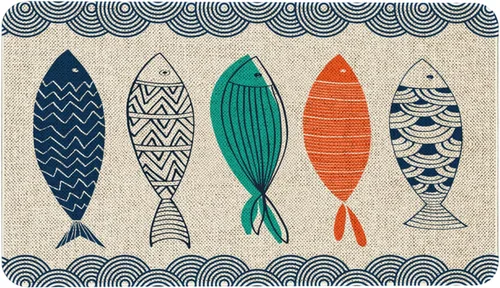 Vista 24 de Mloabuc® Juego de 2 Tapetes de Cocina con Diseño de Flores Estilo Granja Anti Fatiga Impermeables Resistentes a las Manchas Alfombra de Piso