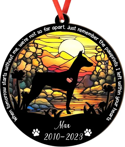 Vista 32 de Adorno personalizado para atrapasoles de sabueso afgano, adorno de Navidad de sabueso afgano – Regalo para perro amante, sabueso afgano