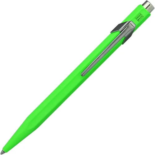 Vista 2 de Bolígrafo metálico Caran D'ache 849, Verde fosforescente Verde fluorescente