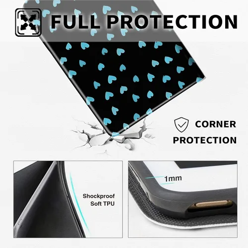 Vista 87 de Funda para tablet Kinlde Fire HD 10 (11ª generación 2021) Fire HD 10 Plus 2021, delgada, de piel sintética, con función atril, función atril