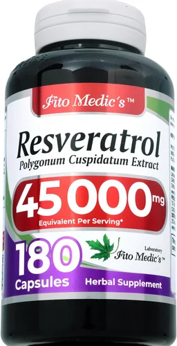 Vista 2 de FITO MEDIC'S Laboratorio Resveratrol Suplemento de resveratrol 180 cápsulas