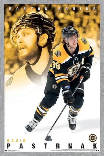 Vista 11 de Trends International NHL Boston Bruins - Póster de pared de David Pastrnák 19, 22.375 x 34 pulgadas, versión premium sin marco