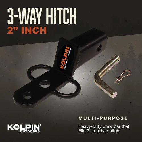 Vista 2 de Kolpin Enganche de 3 vías, 2 pulgadas - 85620, negro
