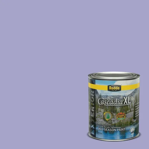 Vista 52 de Rodda Paint CASCADIA XL Pintura e imprimación de satén exterior en uno, cuarto de galón, bikini lavanda
