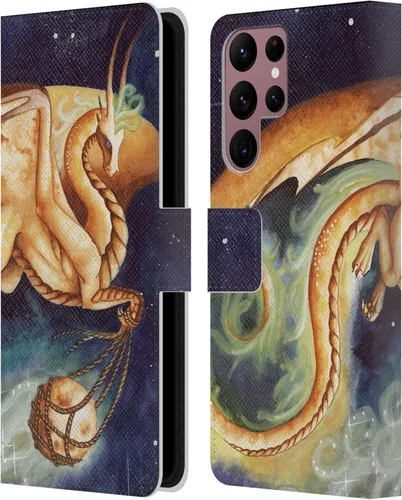 Vista 173 de Head Case Designs Officially Licensed Carla Morrow Galactic Entrancement Dragons Leather Wallet Case Compatible with Samsung Galaxy A07 4G
