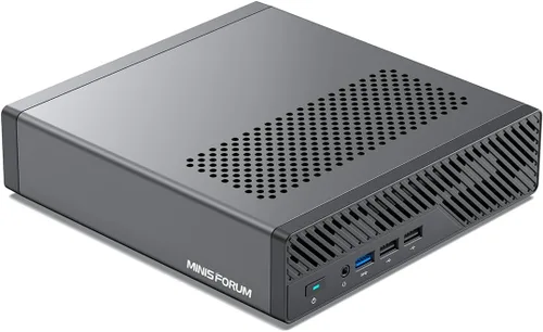 Vista 9 de MINISFORUM MS-A1 Mini Estación de Trabajo Barebone Mini PC, Salida Triple 4K HDMI DP USB-C, 4X Ranura SSD PCIe, 2X Puerto Ethernet 2.5G, 4X USB