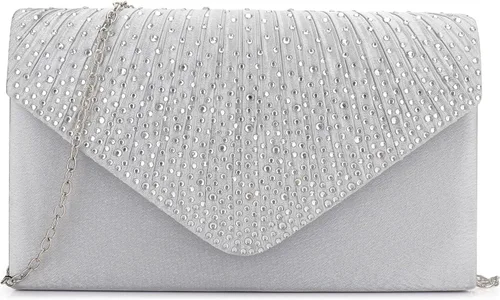Vista 19 de Bolsos de mano BBjinronjy para mujer, bolso formal con diamantes de imitación para noche, bolsos de mano para boda, fiesta, cóctel, graduación, cena