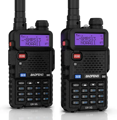 Vista 7 de BAOFENG Radio GMRS UV-5G (UV-5X), radio bidireccional recargable de largo alcance con recepción y escaneo meteorológico NOAA, radio de mano GMRS