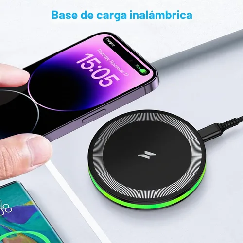 Vista 2 de Cargador inalámbrico de carga rápida, estación de carga Android, cargador de teléfono inalámbrico para Android Samsung Galaxy S25 Ultra S25 Plus S25