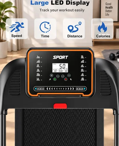 Vista 2 de Treadmills for Home Walking Pad - Foldable Treadmill Under Desk with Handle Bar 0.6-6.2 MPH Caminadora Eléctrica para casa Compact Running Machine D