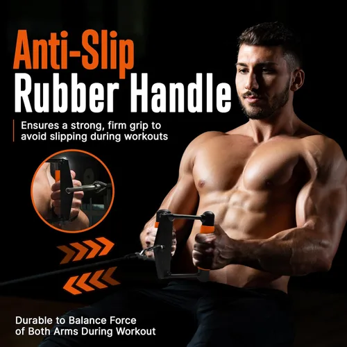 Vista 4 de SQUATZDouble D Row Handle Cable Attachment - Non-Slip Handles for Weight Workout with 360 Degree Rotational Knuckle