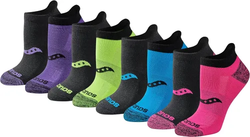 Vista 16 de Saucony Women's RunDry Performance Heel Tab Athletic Socks, Available in S-L (8, 16, 24 Pairs)