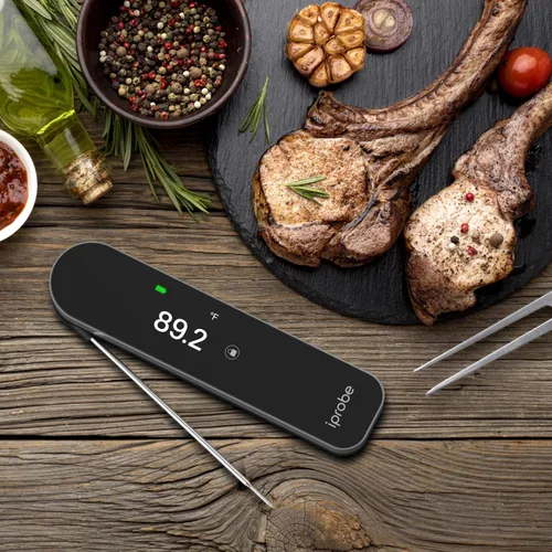 Vista 7 de Termómetro digital de carne de 0.5 segundos, de lectura instantánea, termómetro de alimentos para cocinar y asar a la parrilla, rellenos