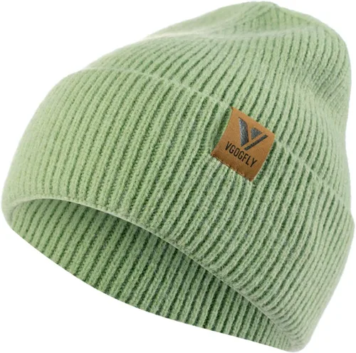 Vista 25 de Vgogfly Gorro de invierno para hombre, gorro de punto holgado con forro cálido para hombre, gorro de invierno con rayas para mujer Negro