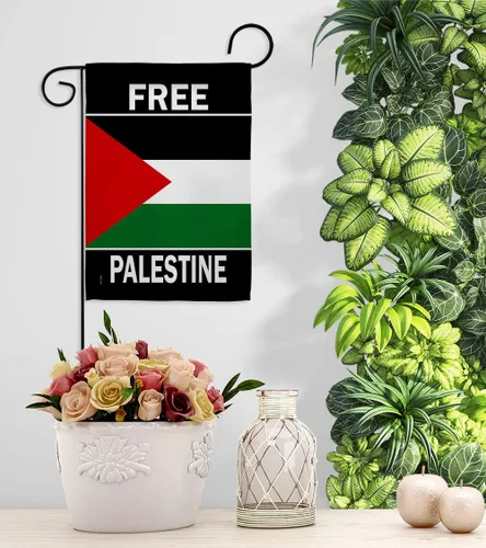 Vista 9 de Cartel de cementerio con bandera fuerte de Palestina, decoración de pared, césped, puerta, habitación, jardín, póster de bandera palestina, tapiz