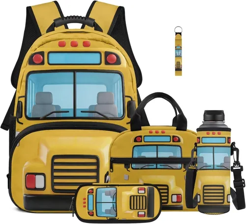 Vista 30 de Bulopur Eagle American Flag Print Kids Backpack Boys Elementary School 17 Inch Bookbag With Lunch Bag Water Bottle Holder Keychain Pencil Case 5