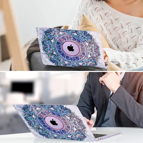 Vista 49 de TWOLSKOO Funda para MacBook Air de 13,3 pulgadas (versión antigua 2018-2021, modelos: M1 A2337, A2179, A1932) - Carcasa rígida con protector de Flor