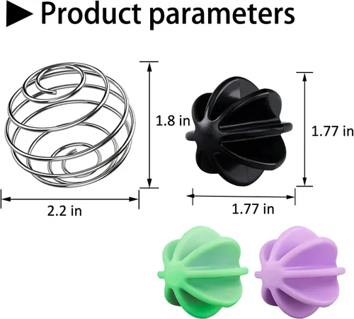 Vista 2 de Bolas de la coctelera de la proteína del batido de leche 7PCS que mezclan