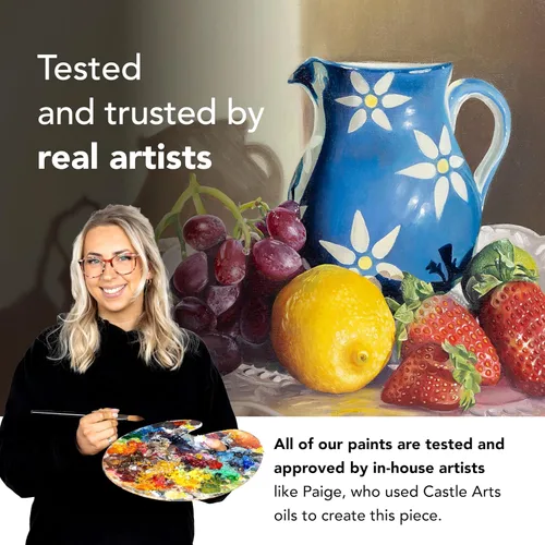 Vista 7 de Castle Art Supplies 24 X 12ml Juego de Pintura al Óleo Gran Juego de Valor para Artistas Adultos, Principiantes y Avanzados Variedad Vibrante
