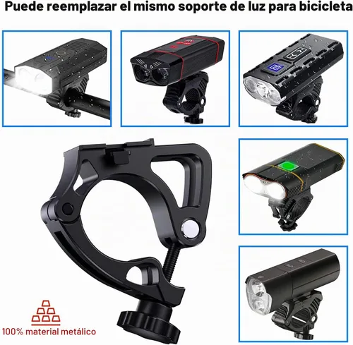 Vista 6 de VICTAGEN Soporte de repuesto para luces de bicicleta modelo VTG8 VTG8Shield B3, base de montaje de faros de bicicleta, soporte de luz de bicicleta