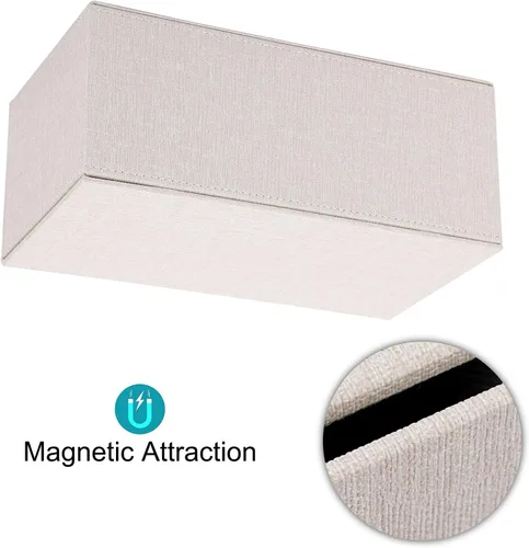 Vista 6 de Sumnacon Tissue Box Cover Rectangle Linen Tissue Box,Stylish Tissue Box Holder with Magnetic Bottom,Decorative Tissue Cover for Bathroom Toilet Beige