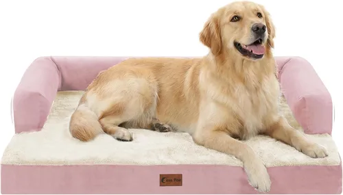 Vista 66 de Cama ortopédica para perros extragrandes, cama de espuma XL con forma de caja de huevos impermeable con lados 45x35 pulgadas, cama de sofá