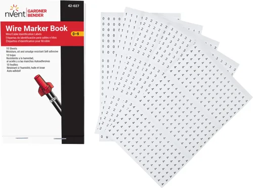 Vista 5 de Gardner Bender 42-027 - Folletos de bolsillo de Marcadores de alambre, 0-9, 42-027